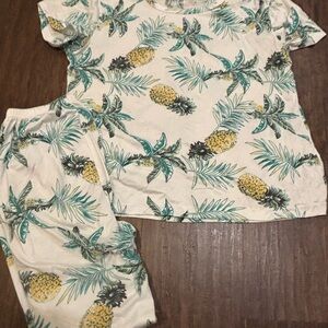 Tropical Pineapple women Pajama set